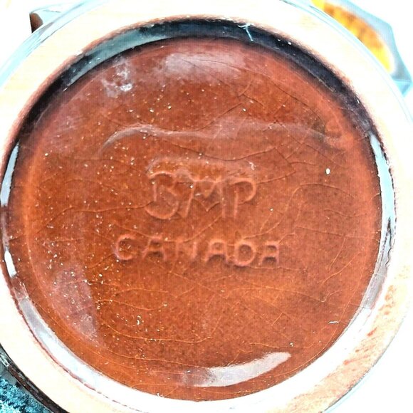 Blue Mountain Pottery 5 Piece Lazy Susan Serving Tray Harvest Gold 12 inch - Picture 3 of 11